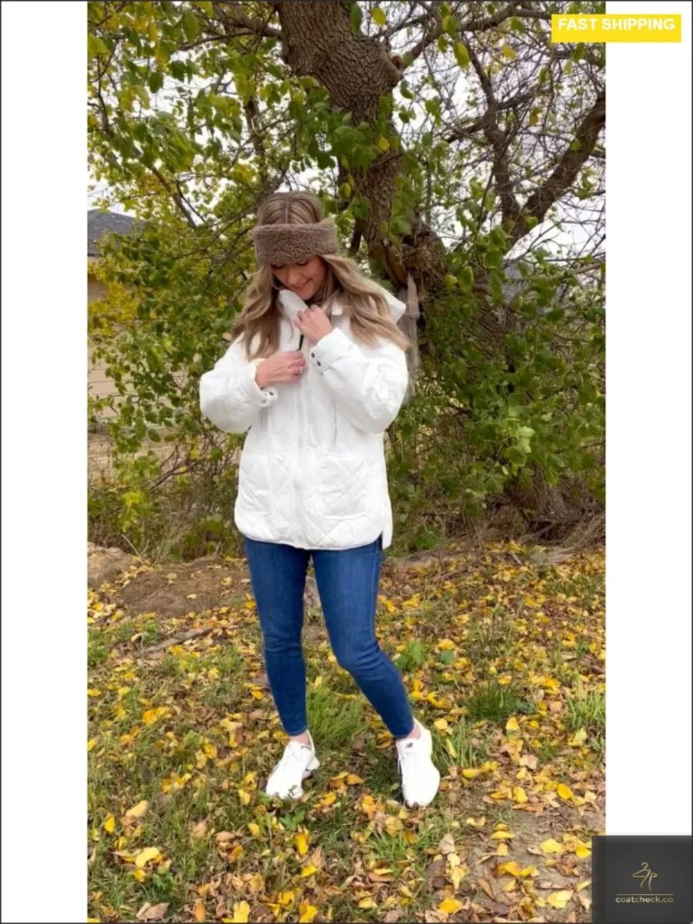 Women's Quilted Puffer Jacket Hooded Lightweight Winter Coat Oversized Pullover